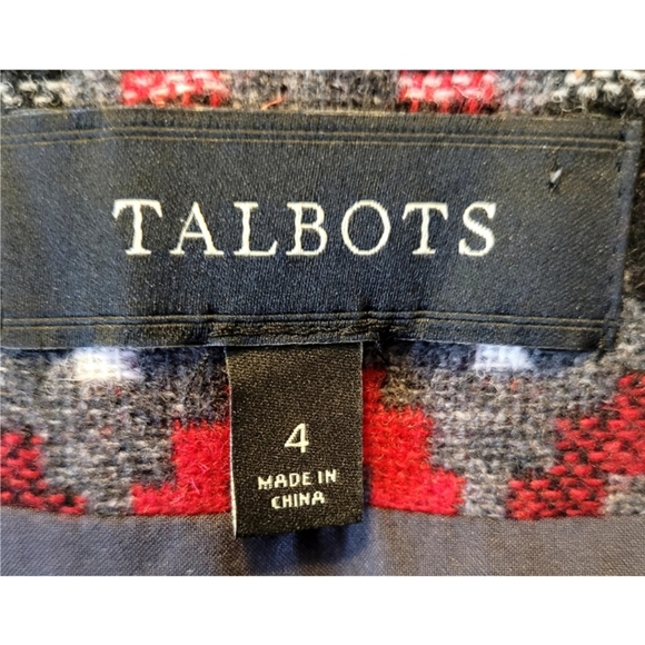 Talbots Womens Wool Blend Mini Skirt Size 4 Multicolor Academia Preppy Geo - Picture 5 of 9